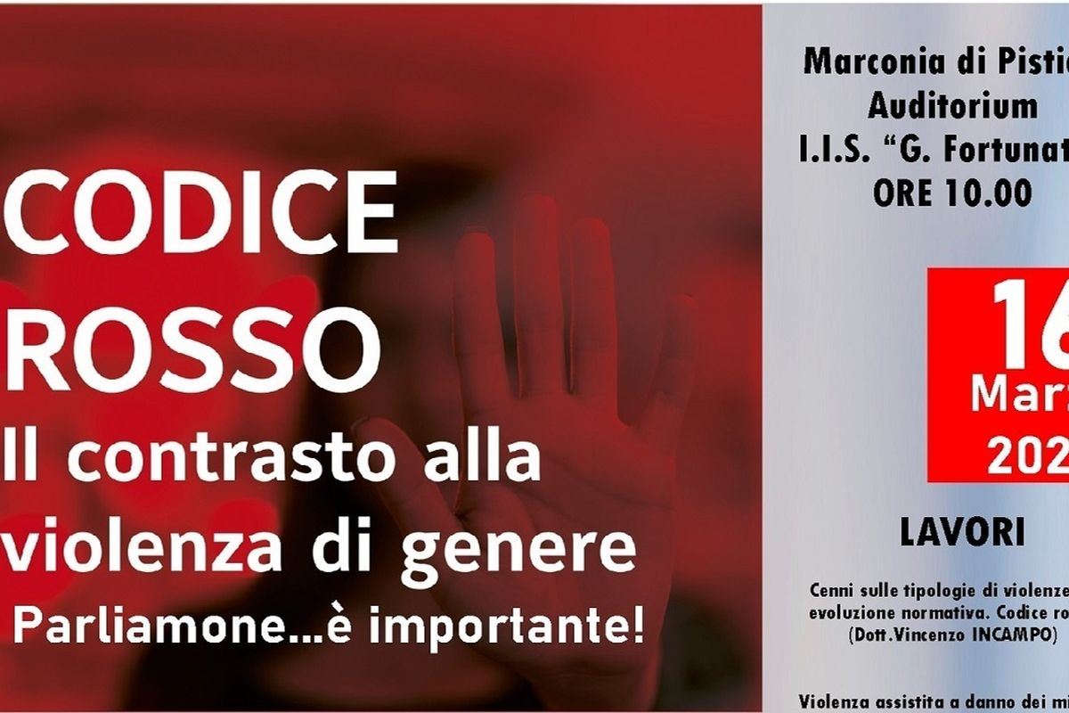 Codice Rosso Il Contrasto Alla Violenza Di Genere Sabato Convegno