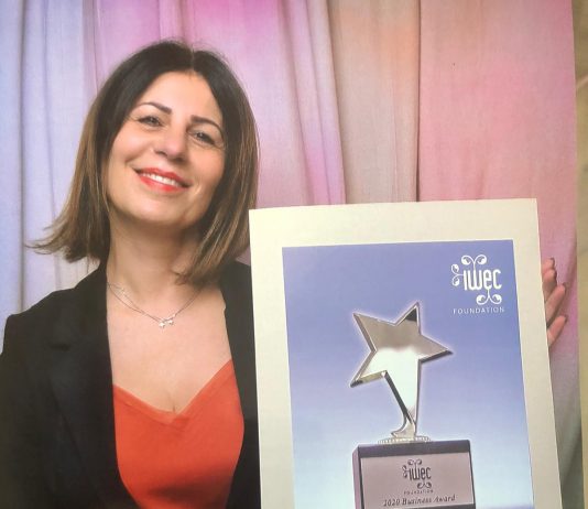 Il premio IWEC 2020 a Leonarda Tantulli, Ceo di Fibroservice Srl