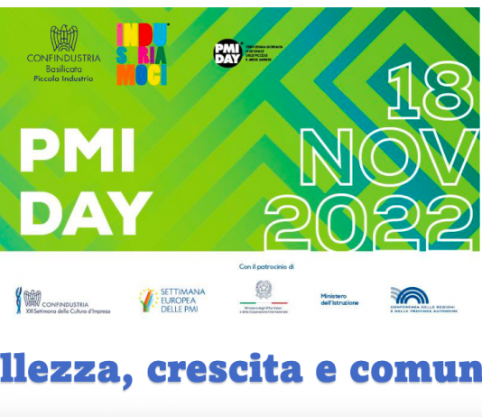 PMI DAY 2022, FABBRICHE APERTE AGLI STUDENTI LUCANI – tre appuntamenti
per conoscere da vicino eccellenze produttive esempi di bellezza, crescita e comunità