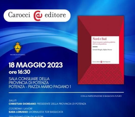 Giovedì a Potenza l’appuntamento con la presentazione del libro “Nord e Sud. Divari economici e politiche pubbliche dall’euro alla pandemia”