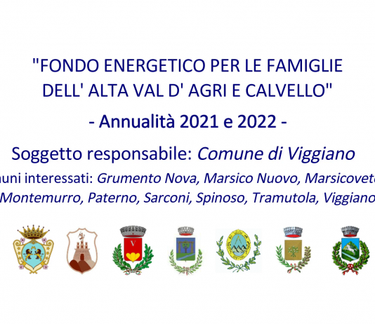 Fondo Energetico Val d’Agri: prorogato termine presentazione domande a venerdì 12 Maggio